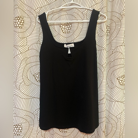 Additionelle 1X keyhole neck line black tank top EUC - Picture 1 of 2